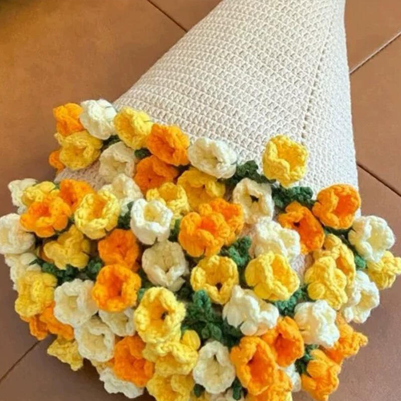 ローズブーケ ブランケット バラ花束 毛布 かぎ針編み