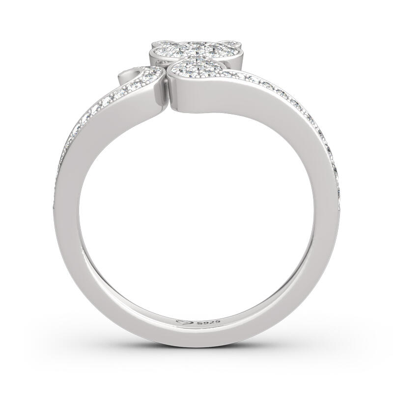 جوليا خاتم من الفضة الإسترليني قطة بسيطة