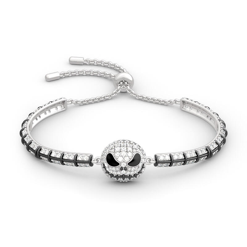 Jeulia Pesadilla Antes De Navidad Pulsera De plata Esterlina