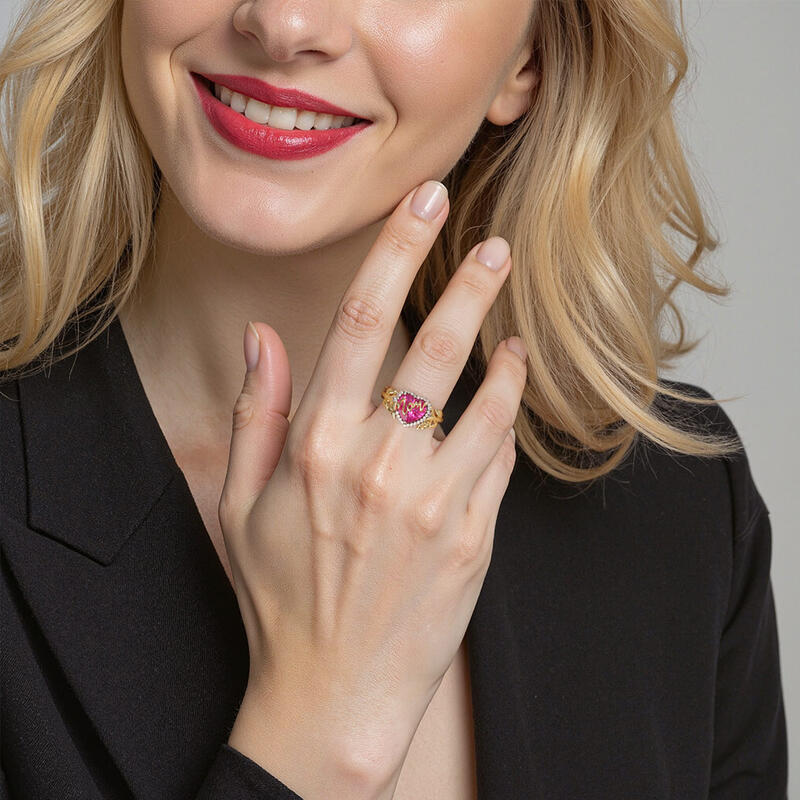 "My Guardian Angel" Heart Cut Mom Ring