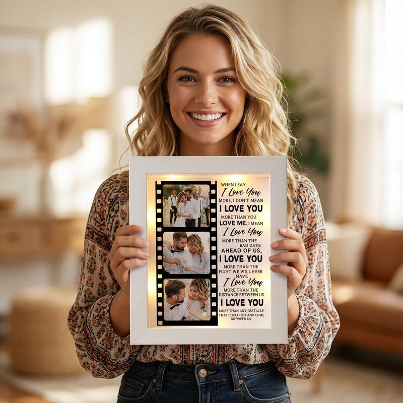 Personalized Picture LED Shadow Box Important Gift for Valentine's Day ...