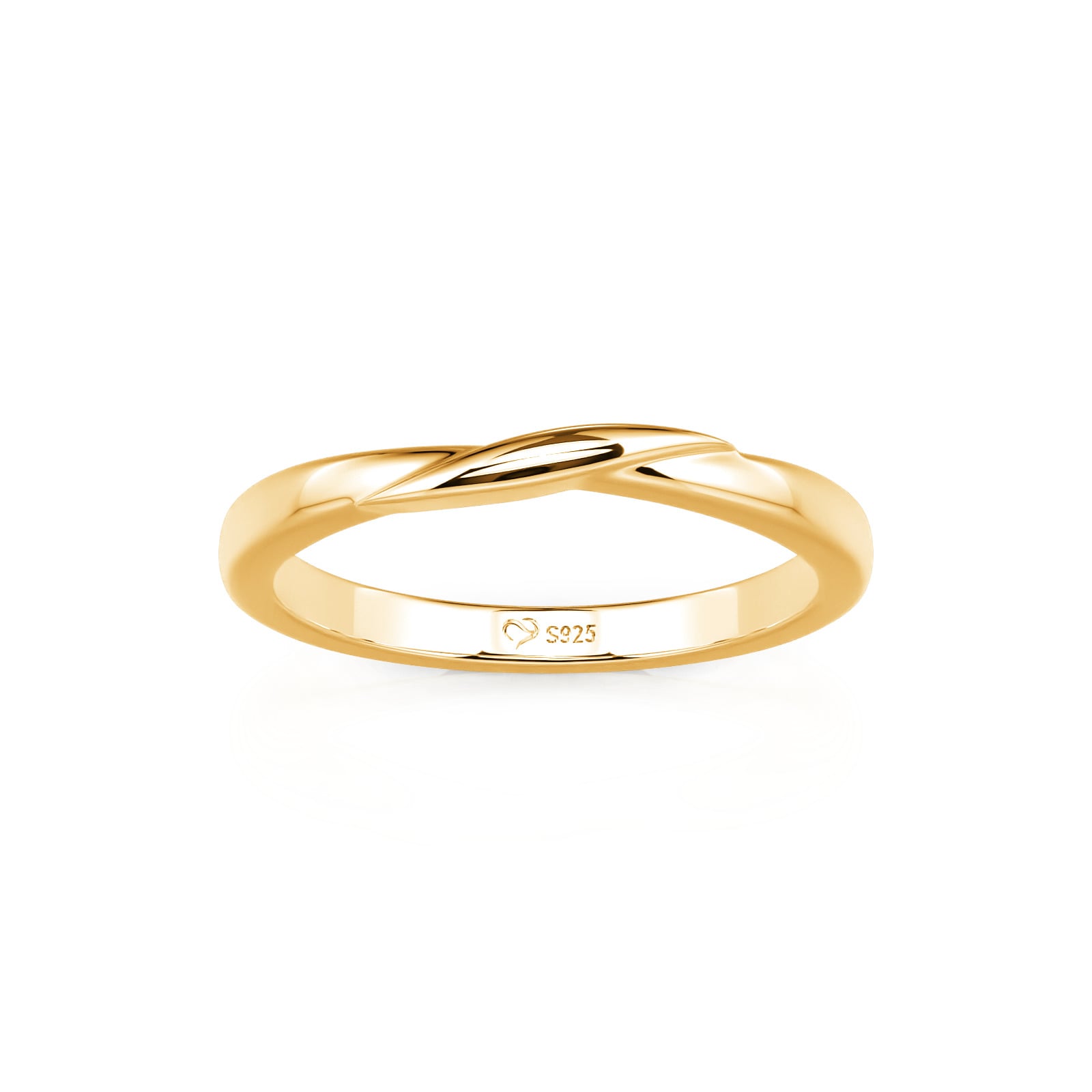 Et maison Gold Crossover Plain Wedding Band for Men