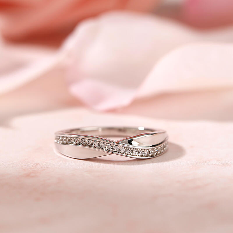 Jeulia Bague Elégante Solitaire Populaire en Argent Sterling Alliance pour Femmes