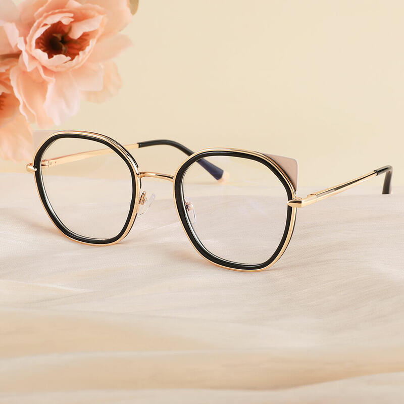 Tanya Cat Eye Black Glasses
