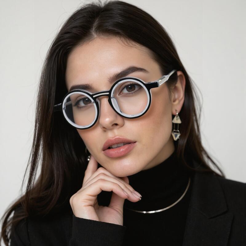 Lunettes de Vue Burnell Ronde Transparent