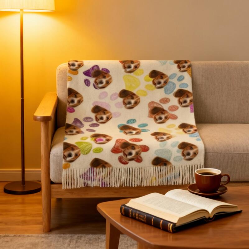 Anpassade halsdukar med söta tassavtryck och husdjursfoton är en fantastisk födelsedagspresent till husdjursägare