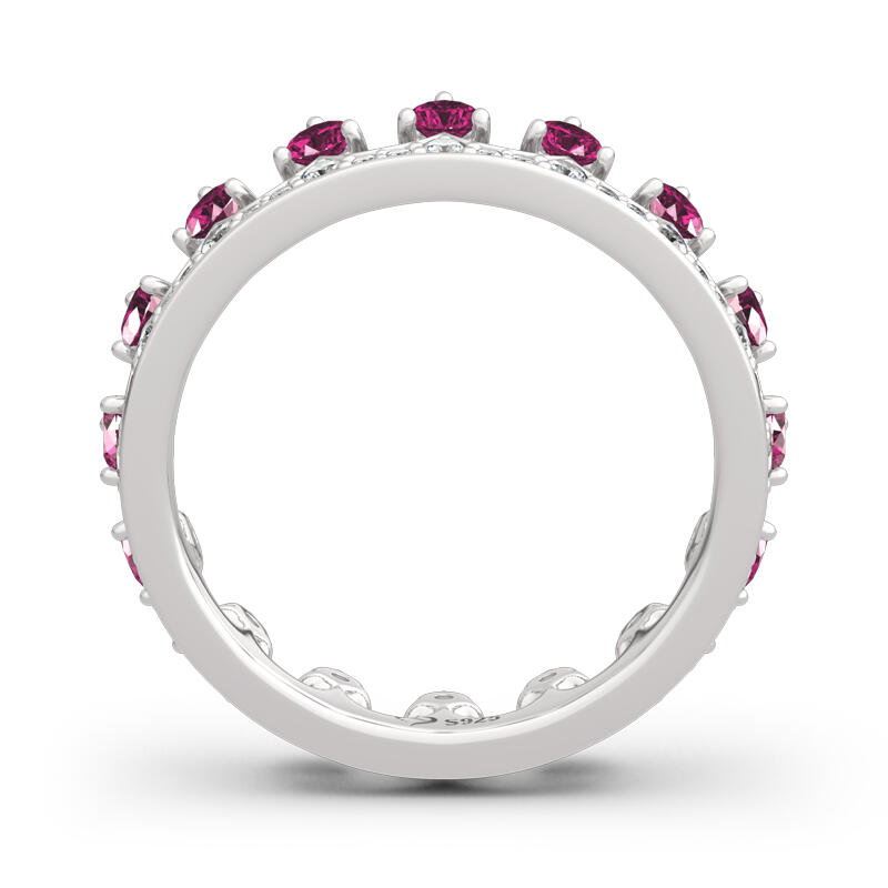 Jeulia "Be Your King" Sterling Silver Round Cut Ring