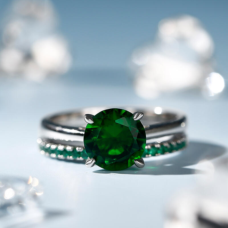 Jeulia Classic Round Set i sterlingsilver