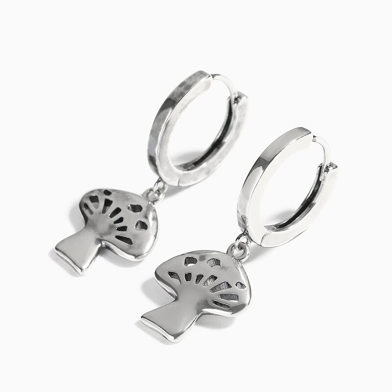 Jeulia "Mushroom" Sterling Silver Earrings