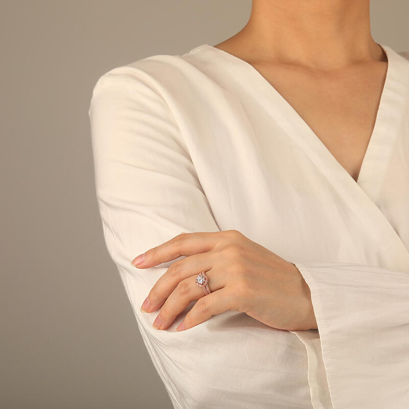 "Reines Licht" Rundschliff 2-teiliges Brautset