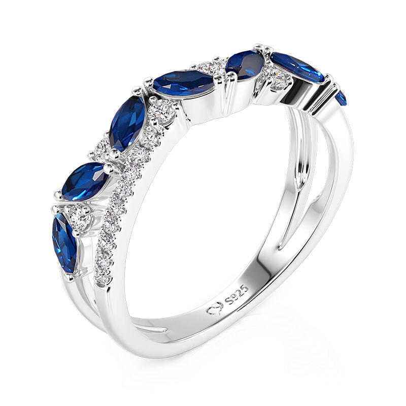 Jeulia Olivetta Classic Twist Eternity Wedding Band