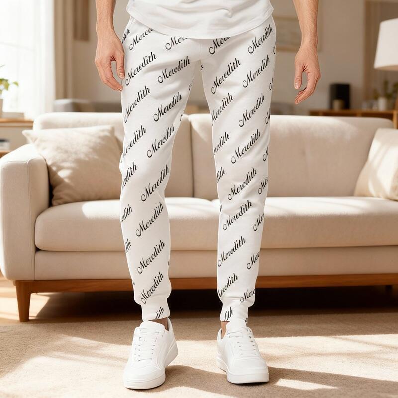 Gepersonaliseerde unisex joggingbroek met naam op maat gemaakt cadeau voor familie en vrienden
