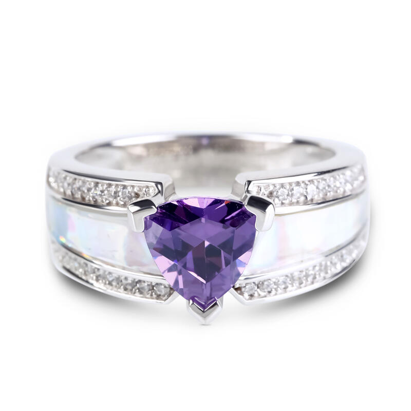 Jeulia Anillo De Talla De Billón En Plata De Ley