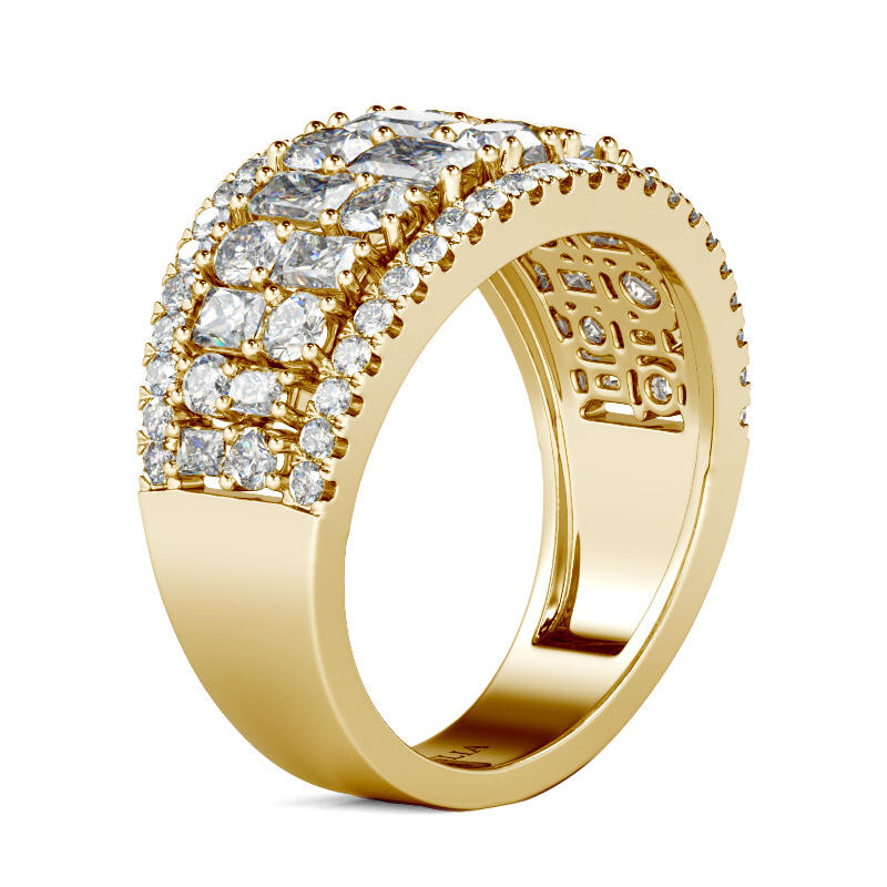 Jeulia Wide Shank Sterling Silver Women's Band