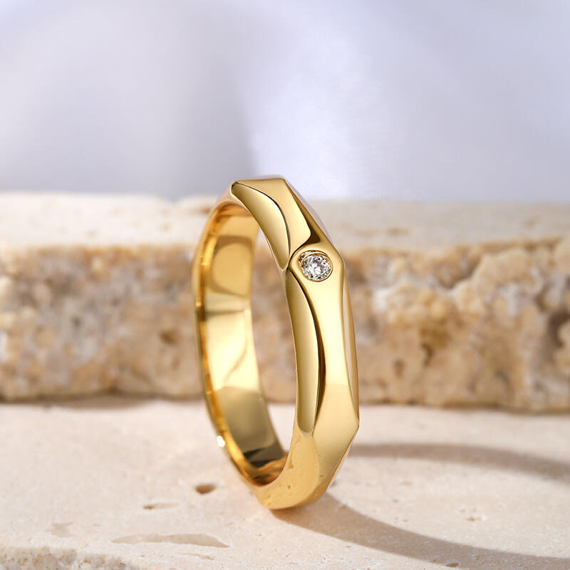 Jeulia "Minimalism" Classic Design Sterling Silver Men's Band