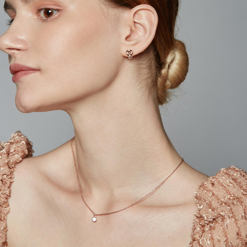 "Growing Fond Of You" Round Cut Necklace