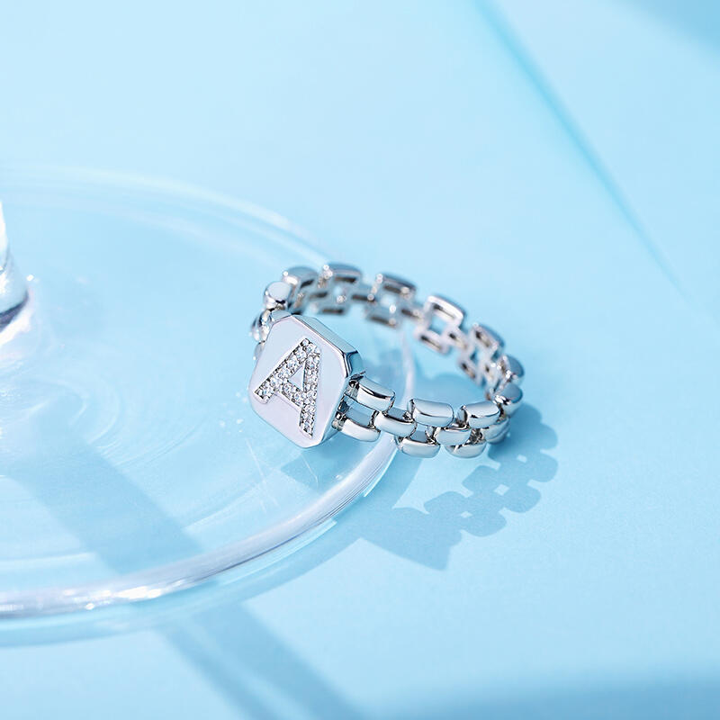 Jeulia "Born To Be Yours" Personalized Sterling Silver Ring