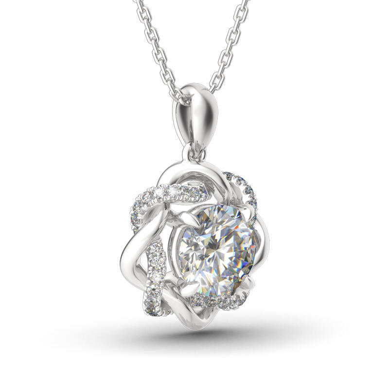 Jeulia Knot of Love スターリングシルバー ネックレス
