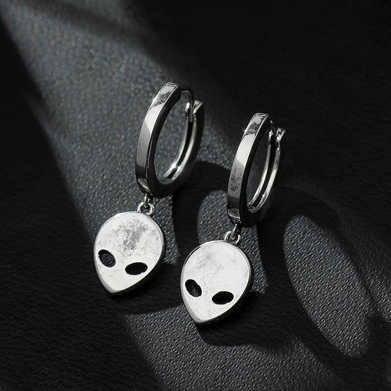 Jeulia "Cyber Alien" Sterling Silver Earrings