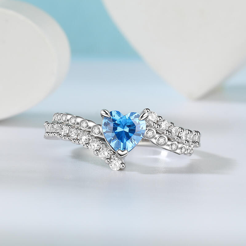Blue Heart Promise Ring
