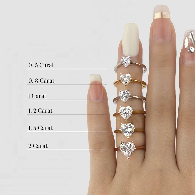 "I Promise To Be With You Forever" 1ct Heart Cut Solitaire Engagement Ring