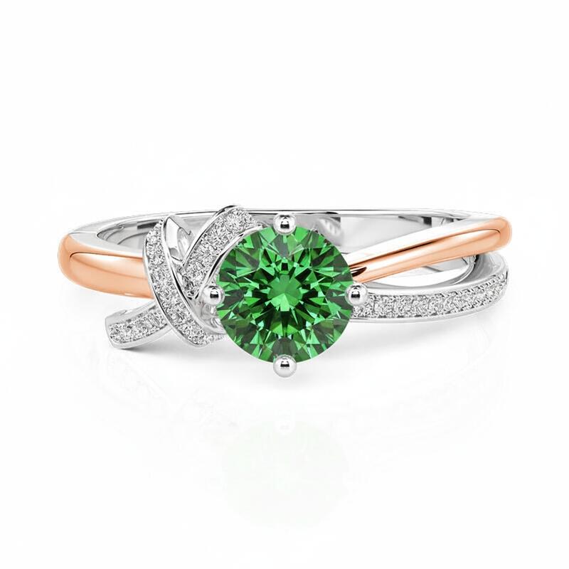 Jeulia Amore Custom Knot Birthstone Ring