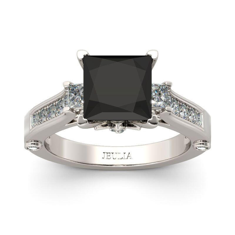 Jeulia Princess Cut Sterling Silver Ring