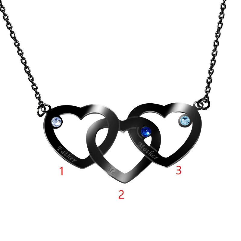 "Heart to Heart" Personalized Necklace With Birthstone