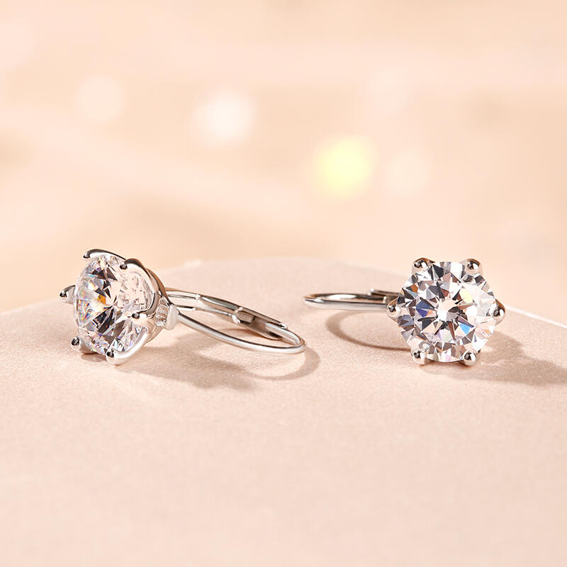 Jeulia Klassisch Rundschliff Sterling Silber Ohrringe