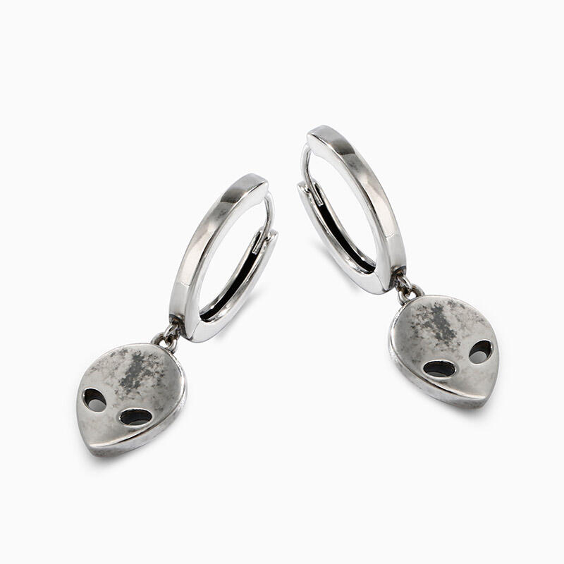 Jeulia "Cyber Alien" Sterling Silver Earrings