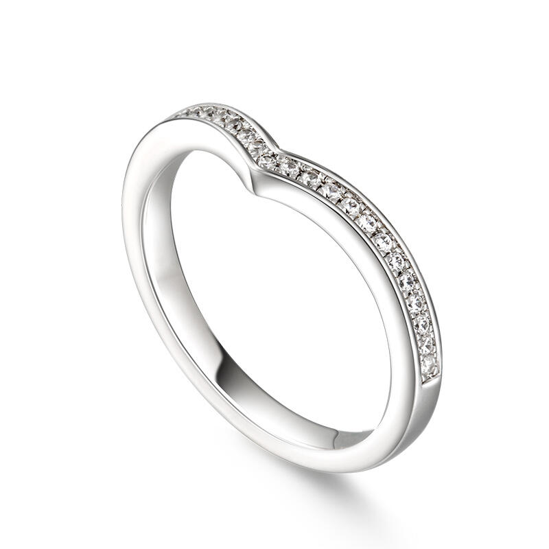 Jeulia "Everlasting Us" Sterling Silver Women's Band