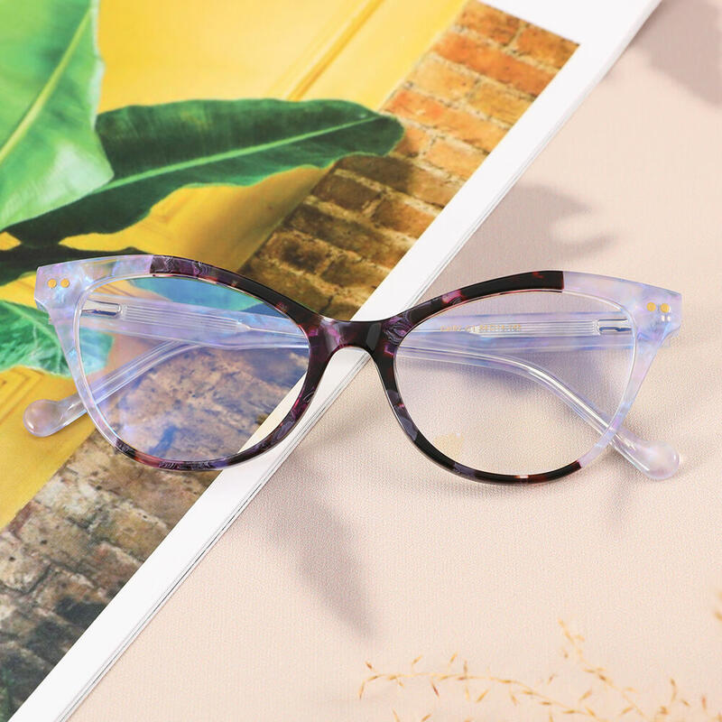 Kristyn Cat Eye Blue Glasses