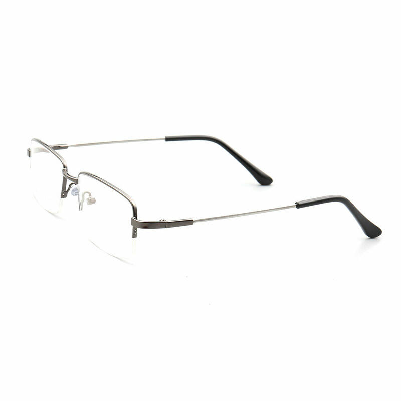 Lee Rectangle Gunmetal Glasses
