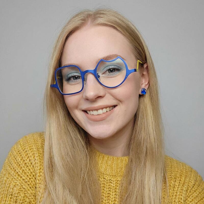 Rand Syble Randy Blue Square Glasses - Aoolia.com