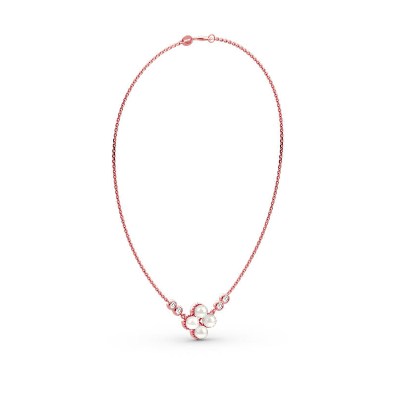 Naszyjnik Srebrny z Perłą Hodowlaną Koniczyna