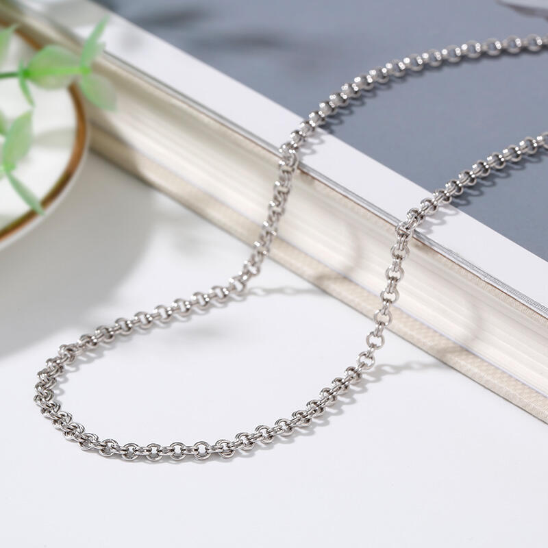 Jeulia Double Chain Design Sterling Silver Necklace