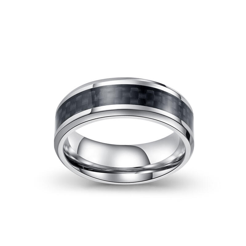 جوليا دبلة رجالي من الفولاذ الكربوني المصنوع من التيتانيوم