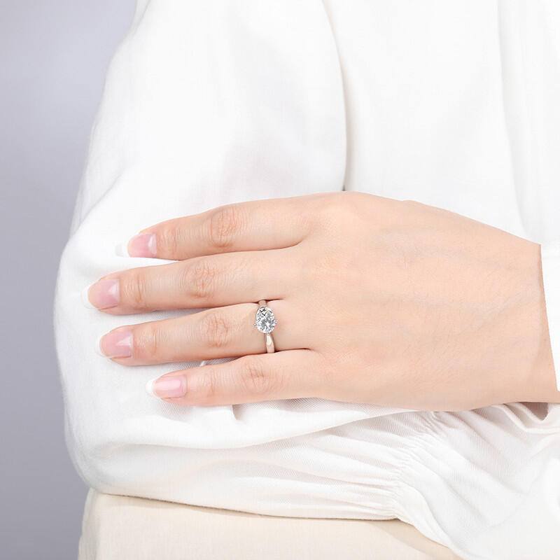 "Bear Hug" Round Cut Solitaire Engagement Ring