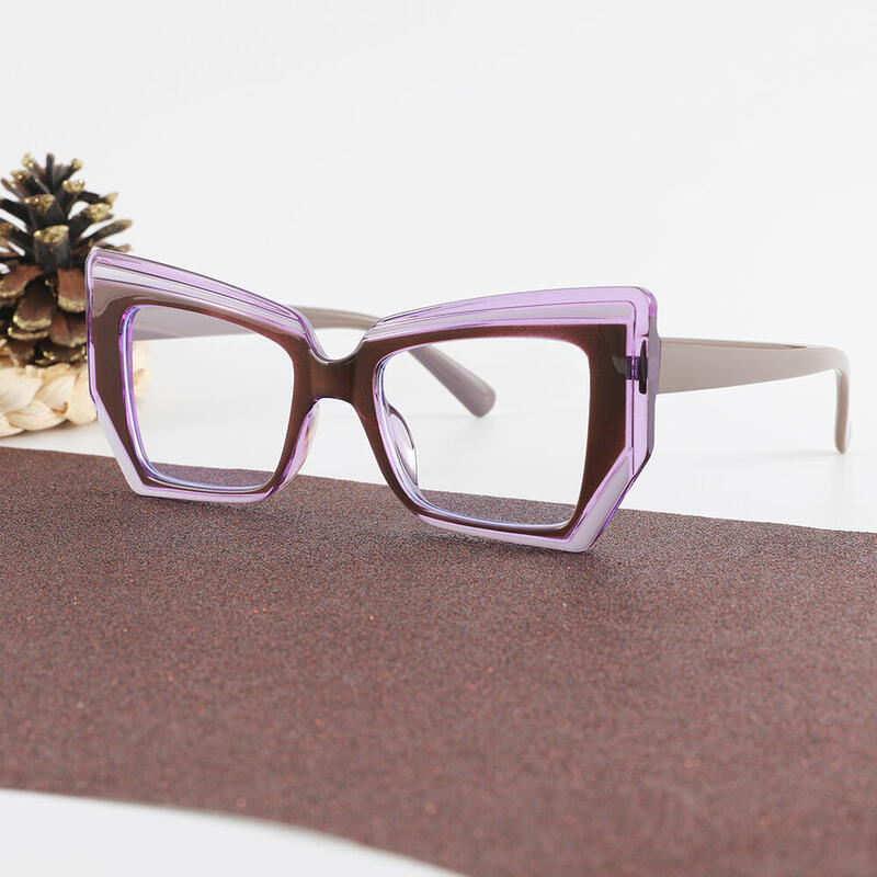 Wandy Cat Eye Brown Glasses