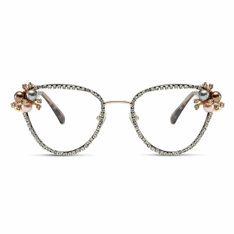 Rivera Cat Eye Leopard Glasses