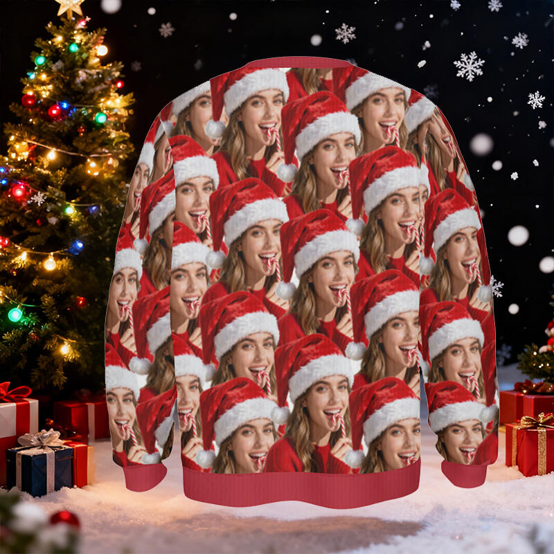 オリジナル 写真入れ セーター クリスマス柄