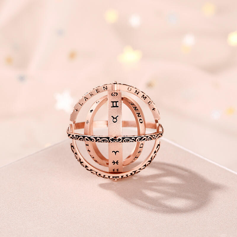 Jeulia Astronomical Sphere Sterling Silver Ring (With A Free Chain)