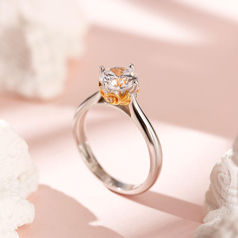 Jeulia Bague de Fiançailles en Argent Sterling Coupe Ronde