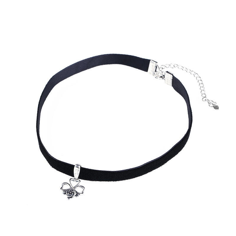 Jeulia フラワー&ハート チョーカー