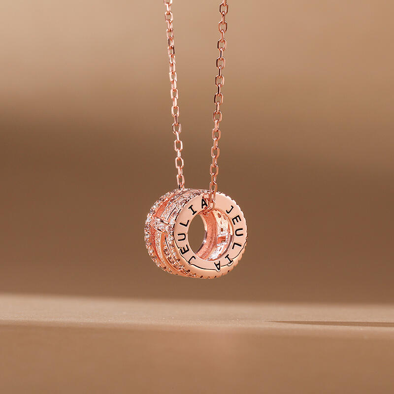 Jeulia Crossover Design Sterling Silver Necklace