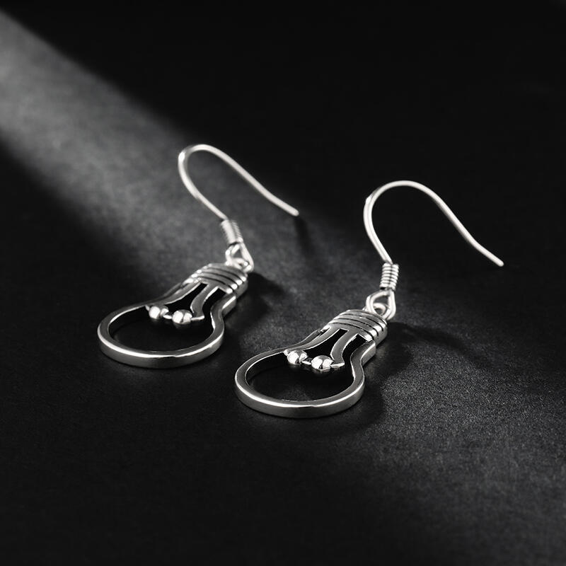 Jeulia "Light Bulb" Quirky Sterling Silver Earrings