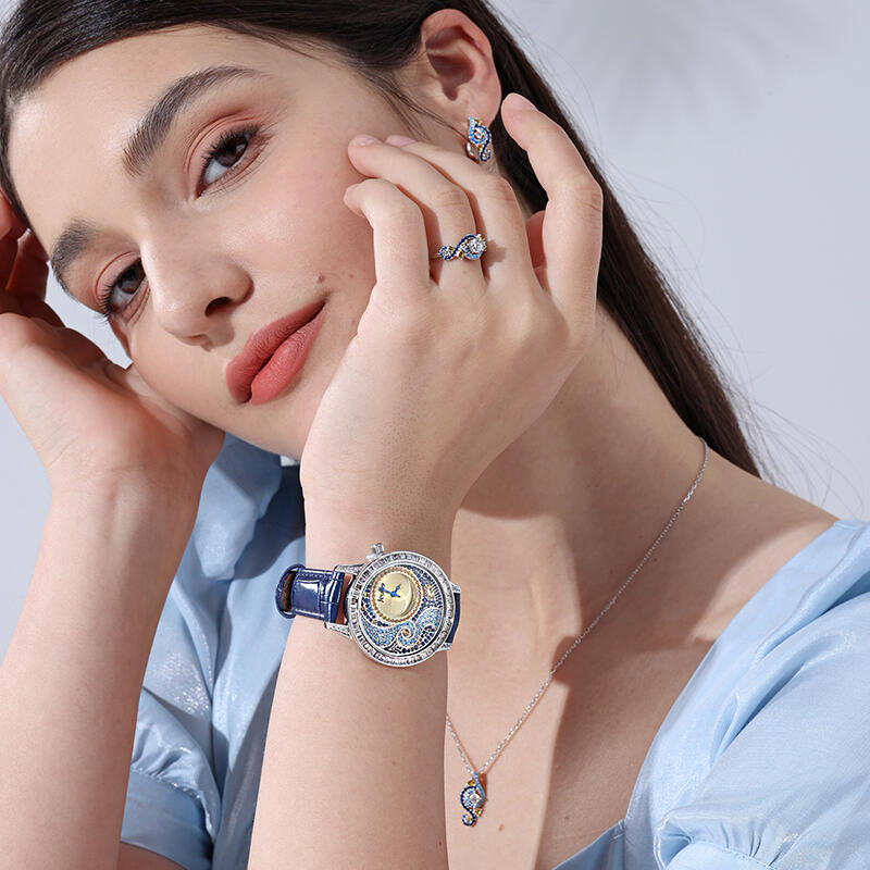 Jeulia "Dreamy Secret" The Starry Night Inspired Sterling Silver Ring