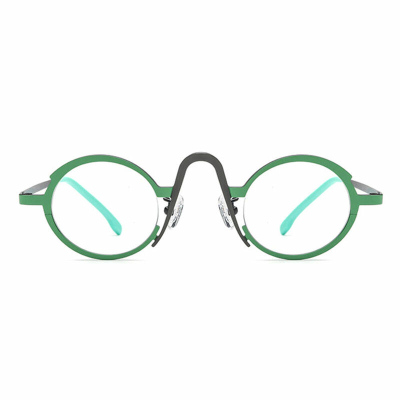 Stowe Round Green Glasses
