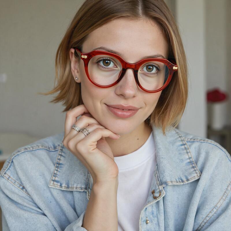 Occhiali da Vista Gallacher Cat Eye Marrone