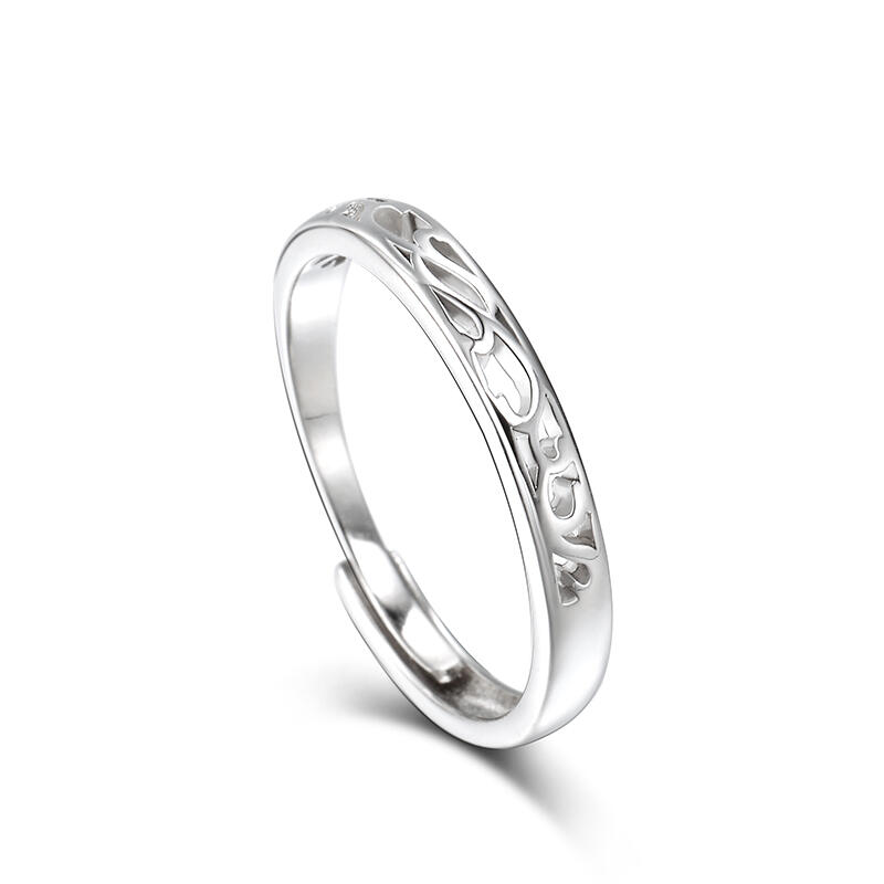 Jeulia "Endless Love" Vinranka med Blommönster Justerbart Band i Sterling Silver för Dam